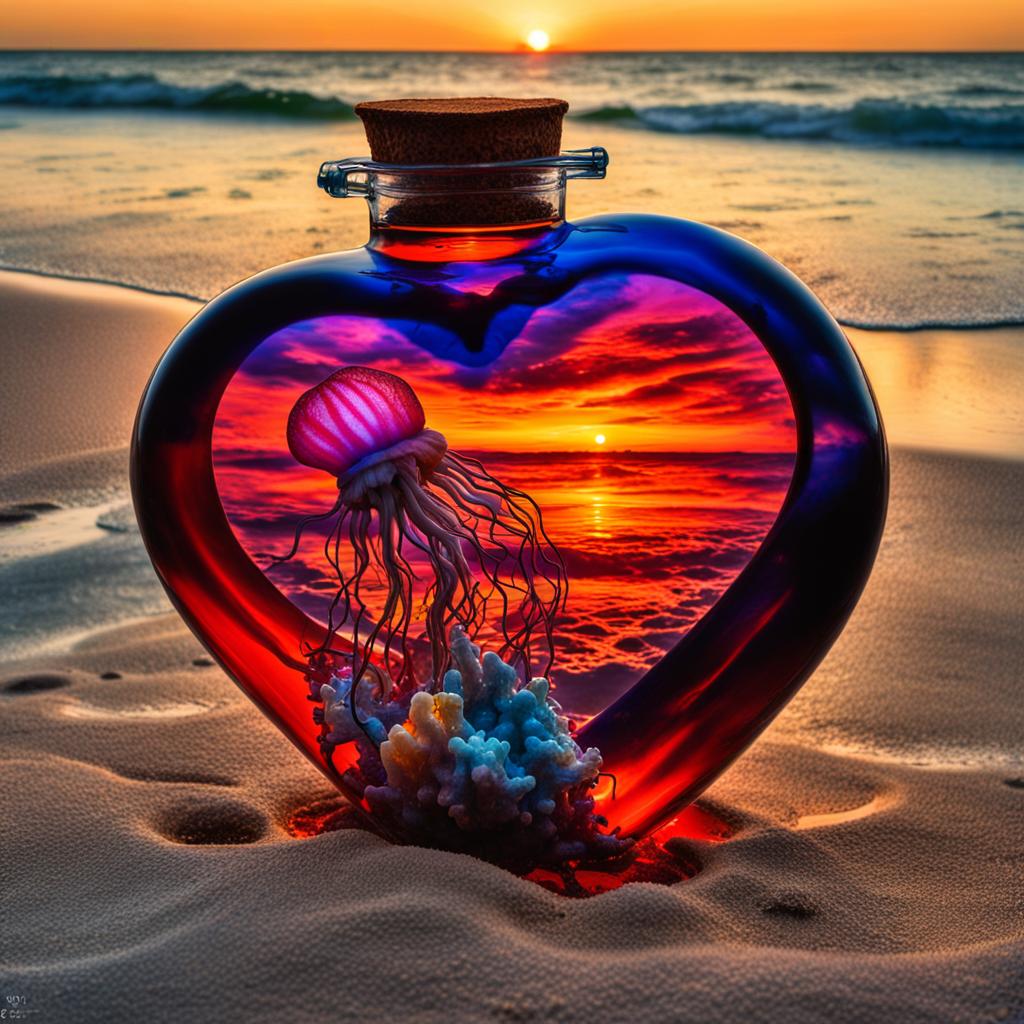 AI art Sunset in a Bottle